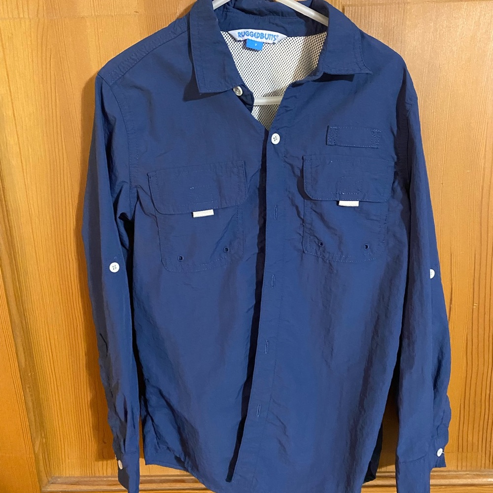 RuggedButts Kids Navy Button Down Shirt